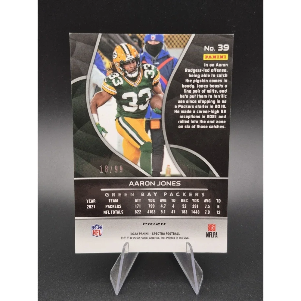 2022 Panini Spectra Aaron Jones #39 Celestial Prizm /99  Green Bay Packers